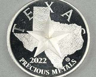 1oz Silver 2022 Texas Battle of Goliad .9999