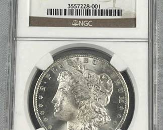 1885-O Morgan Silver Dollar, NGC MS65