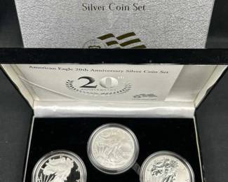 3pc American Eagle 20th Anniv. Silver Coin Set