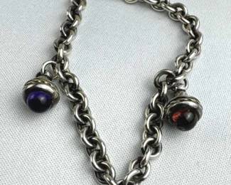 14K Yellow Gold/925 Silver Wysor Dangle Multi-Gem