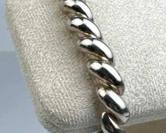 925 Silver Italy San Marco Link Bracelet