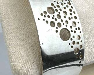 925 Silver Jason McLeod Wide Bubble Cuff Bracelet