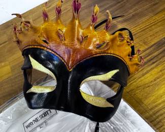 Fun leather mask and new tux shirt