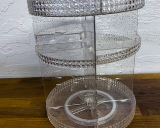 Sparkly “lazy susan” style makeup holder