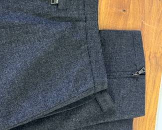 Soft wool Prada Italian pants with zippers to go over boots!