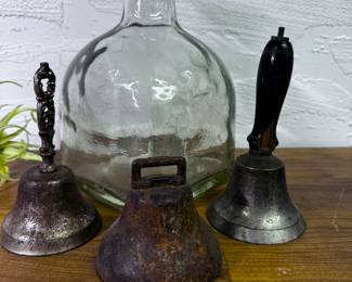 Old bells and tequila bottle