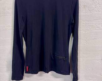 Prada long sleeve turtleneck with little zipper pocket detailing size medium