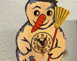 Snowman clock
