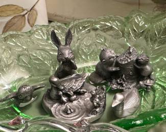 Miniature pewter animals