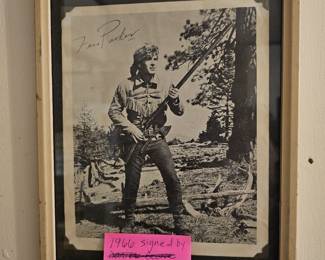 Fess Parker Davey Crocktt signed print