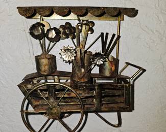 Metal wall art piece from 1970s