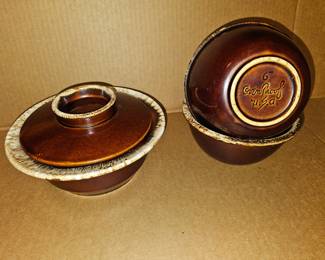 3 piece 1970s Hull Oven Proof Serving & Baking Dish set