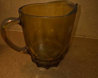 1960s Fostoria Jamestown brown glass pitcher