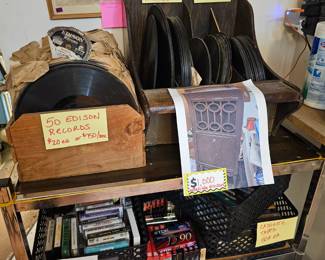 Edison Records, Victrola Records and Cassette Tapes