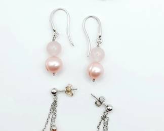 Honora 925 Sterling Multi-Color Pearl Earrings