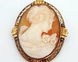 Gold Filled Shell Cameo