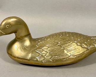 Brass Duck Sculpture
