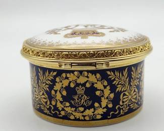 The Royal Collection Bone China Jewelry Box