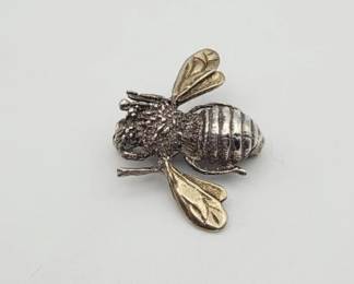 Vintage Mexico Sterling Silver Bee Brooch