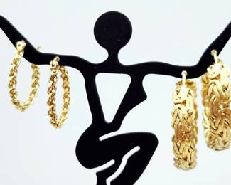 925 Vermeil Hoop Earrings 