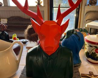 This is pretty neat, the eyes light up. It’s an advertising prop for Jagermeister.