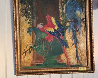 Vintage folk art painting