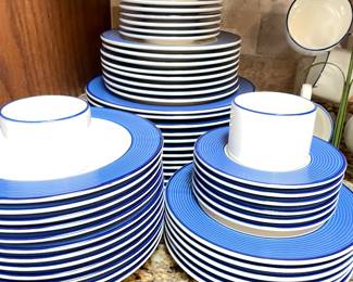 set of china, blue & white