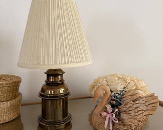 small brass lamp