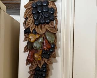 Vintage Resin fruit wall plaque