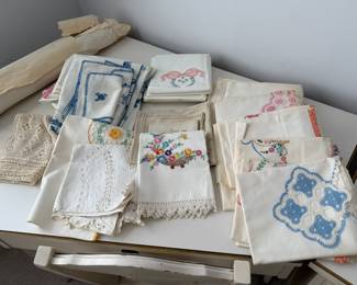 vintage embroidered linens