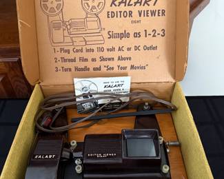 Kalart Editor Viewer 8MM film splicer viewer with original box & instructions