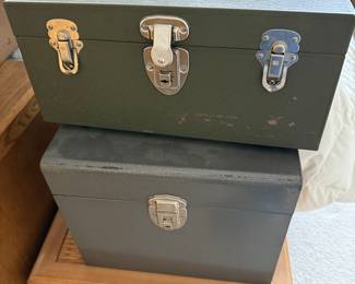 vintage metal boxes