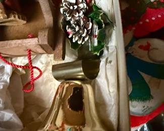 Vintage Christmas bell door hanger