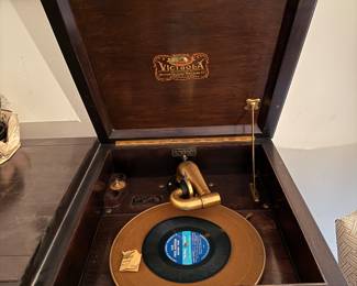 Antique Victrola & cabinet