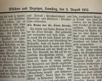 Antique German newspaper Wachter und Anzeiger published in 1902