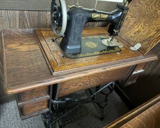Antique Florence Rotary sewing machine & cabinet