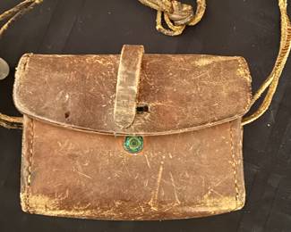 small vintage leather;  possibly a binocular case