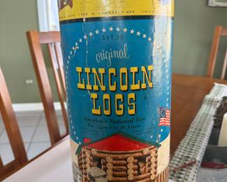 vintage Lincoln Logs set