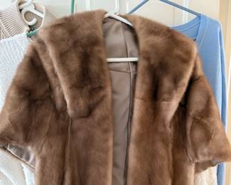 vintage mink shawl stole