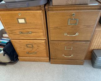 wooden 2 drawer file cabinets