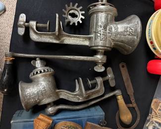 vintage cast iron meat grinders