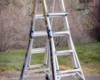 WERNER Multi-Position Pro 17ft Ladder with POWERLITE Rails