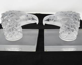 Lalique eagle head hood ornaments
