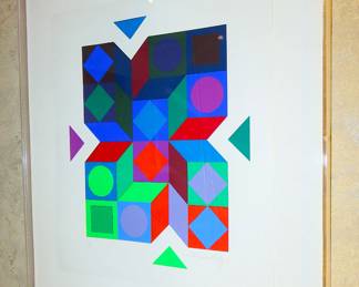 Victor Vasarely "Geometrics" signed