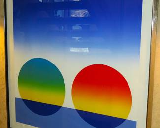 Herbert Bayer "Two Sinking Spheres" artist proof