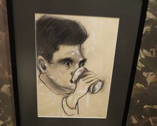 Karl Priebe self portrait drawing