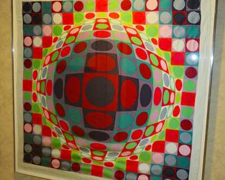 Victor Vasarely optic silk scarf for Nieman Marcus