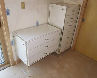 Lucite edge dressers