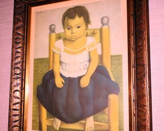 Diego Rivera 1938 signed "Modesta Sitting In Chair"