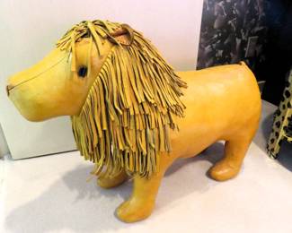 Dimitri Omersa Leather Lion foot stool